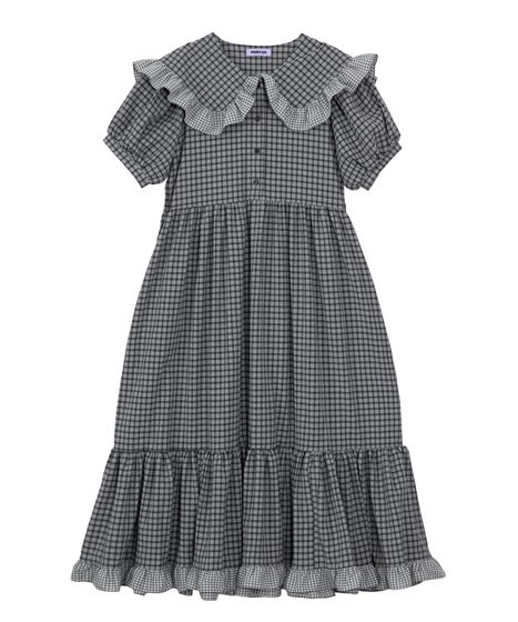 ギンガムチェックフリルワンピース[商品：PN26SS-058] - PUNYUS Online