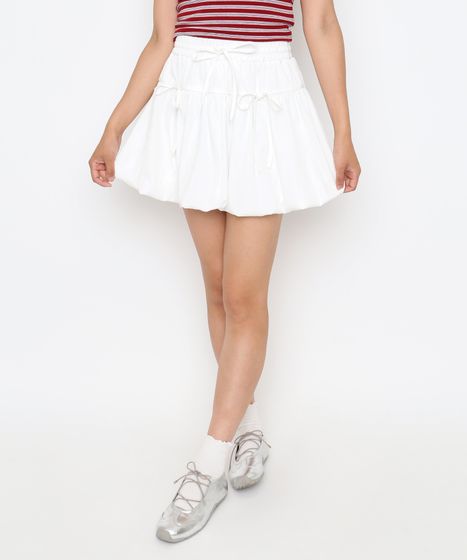 フロントリボンバルーンミニスカート[商品：PN26SS-063] - PUNYUS