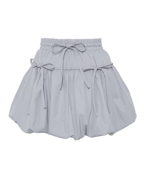 フロントリボンバルーンミニスカート[商品：PN26SS-063] - PUNYUS