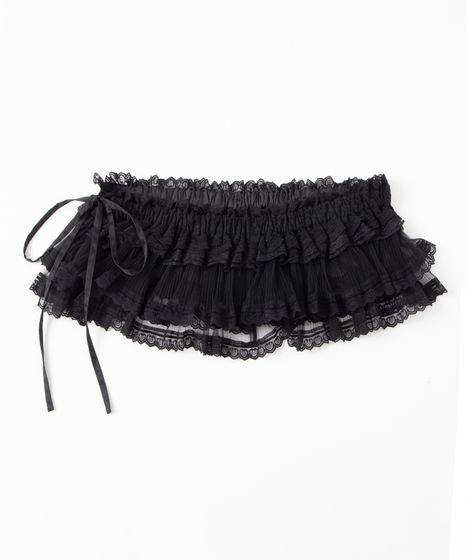 レースレイヤードミニスカート[商品：PN26SS-064] - PUNYUS Online