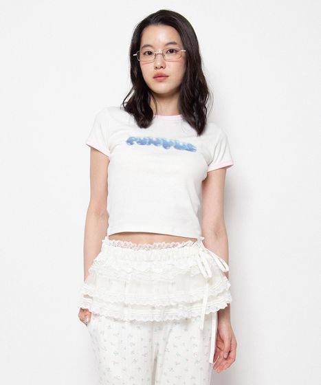 レースレイヤードミニスカート[商品：PN26SS-064] - PUNYUS Online