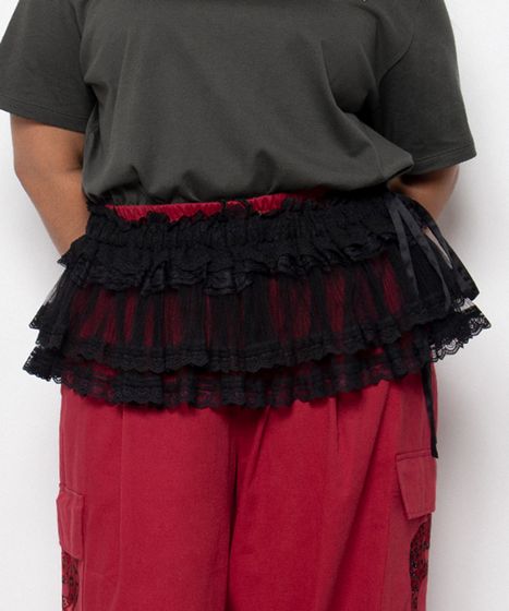 レースレイヤードミニスカート[商品：PN26SS-064] - PUNYUS Online