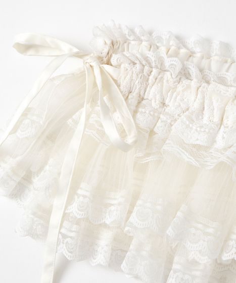 レースレイヤードミニスカート[商品：PN26SS-064] - PUNYUS Online