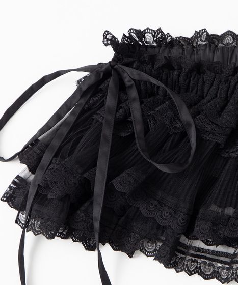 レースレイヤードミニスカート[商品：PN26SS-064] - PUNYUS Online