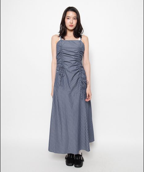 ストライプシャーリングキャミワンピース[商品：PN26SS-068] - PUNYUS