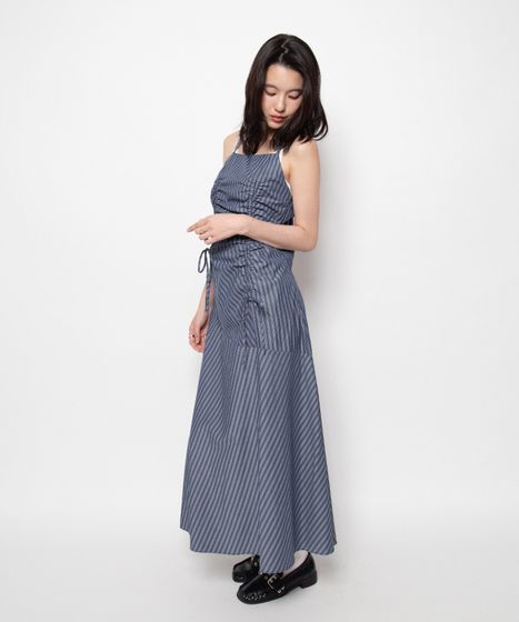 ストライプシャーリングキャミワンピース[商品：PN26SS-068] - PUNYUS