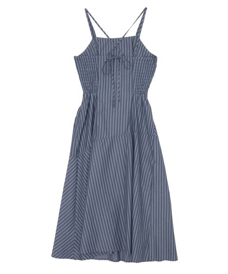 ストライプシャーリングキャミワンピース[商品：PN26SS-068] - PUNYUS