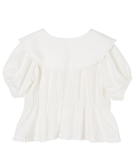 フリルビッグカラー半袖ブラウス[商品：PN26SS-083] - PUNYUS Online 