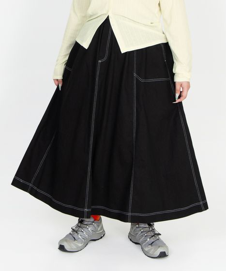ステッチフレアロングスカート[商品：PN26SSR-005] - PUNYUS Online