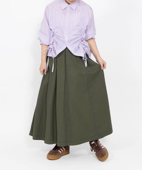ステッチフレアロングスカート[商品：PN26SSR-005] - PUNYUS Online