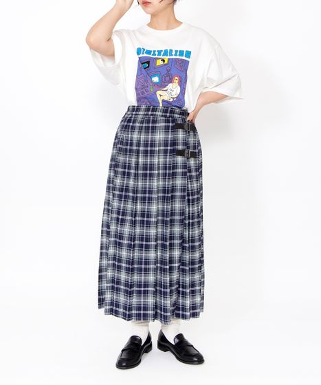 チェック柄ラップスカート[商品：PN26SSR-007] - PUNYUS Online Store