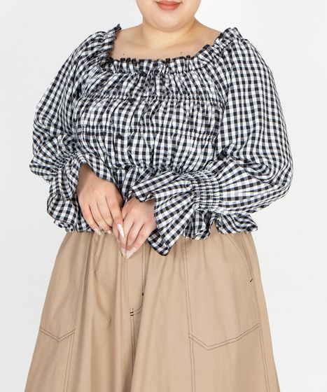 Rejina Pyo美品2WAYギンガムチェック柄オフショルブラウス 楽天市場】ギンガムチェック オフショル（シャツ・ブラウス｜トップス