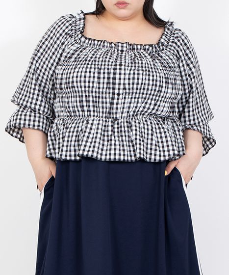 【ゆっぴ】enfold今季完売ギンガムブラウス ギンガムチェックシャーリングブラウス - トップス通販 | 人気