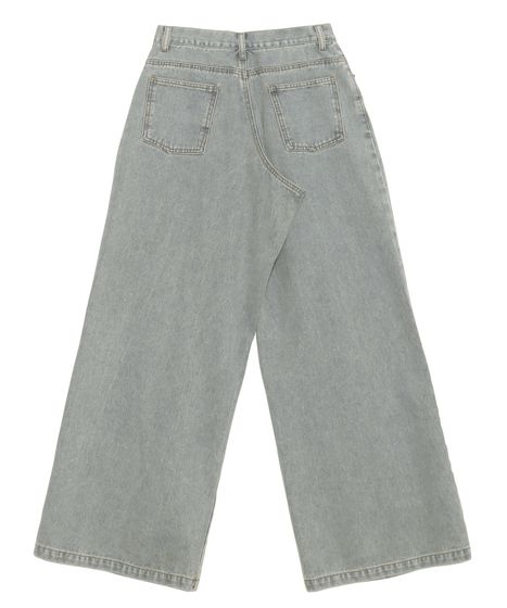 ダメージデニムワイドパンツ[商品：PN26T-001] - PUNYUS Online Store