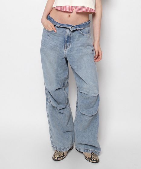 ニータックデニムバギーパンツ[商品：PN26T-002] - PUNYUS Online