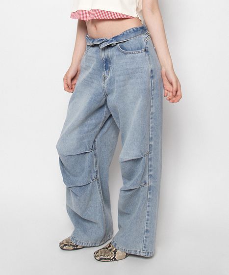 ニータックデニムバギーパンツ[商品：PN26T-002] - PUNYUS Online