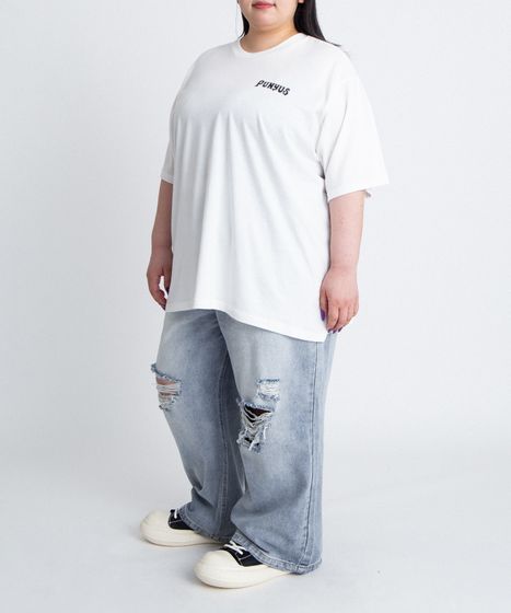 ダメージレギュラーデニムパンツ[商品：PN26T-003] - PUNYUS Online