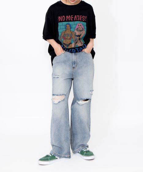 ダメージレギュラーデニムパンツ[商品：PN26T-003] - PUNYUS Online