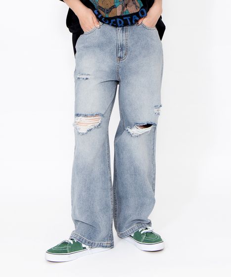 ダメージレギュラーデニムパンツ[商品：PN26T-003] - PUNYUS Online