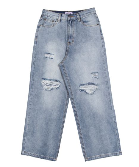 ダメージレギュラーデニムパンツ[商品：PN26T-003] - PUNYUS Online