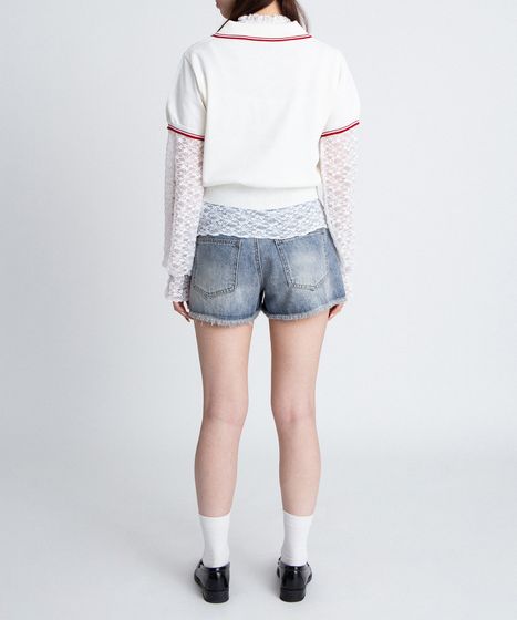 ダメージデニムショートパンツ[商品：PN26T-007] - PUNYUS Online