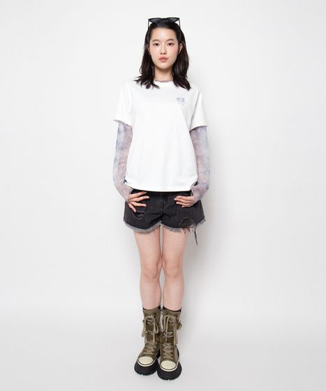 ダメージデニムショートパンツ[商品：PN26T-007] - PUNYUS Online