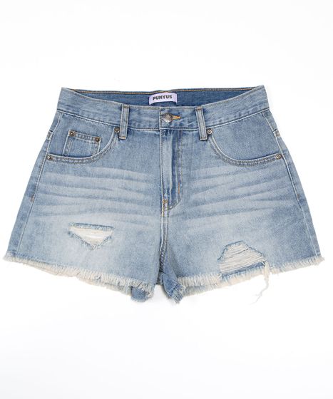 ダメージデニムショートパンツ[商品：PN26T-007] - PUNYUS Online