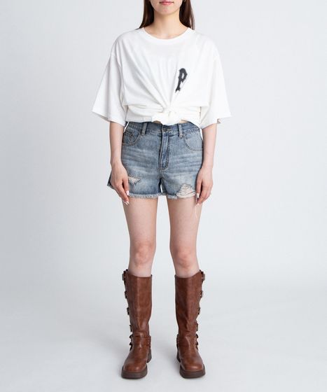 ダメージデニムショートパンツ[商品：PN26T-007] - PUNYUS Online