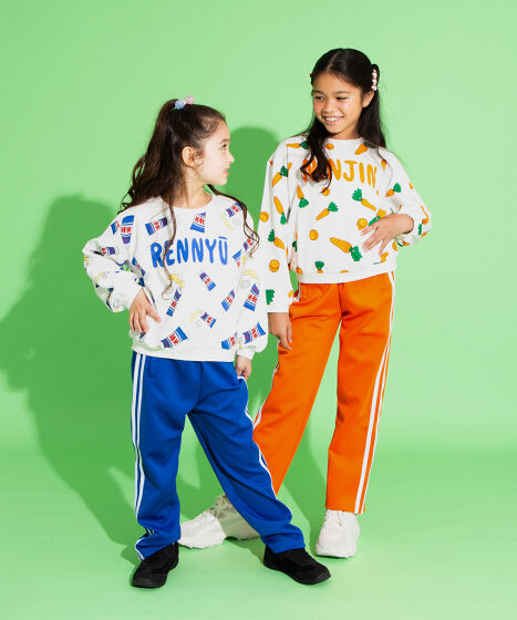 キッズフード総柄スウェット[商品：PNK24AW-001] - PUNYUS