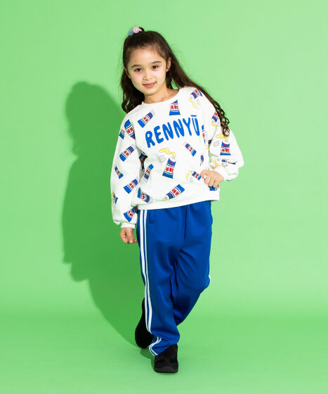 EURO2024 バニー フード付きスウェット キッズフード総柄スウェット[商品：PNK24AW-001] - PUNYUS