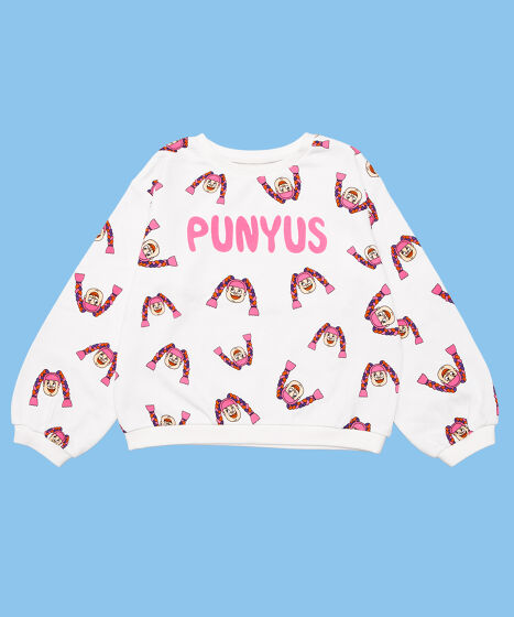 キッズフード総柄スウェット[商品：PNK24AW-001] - PUNYUS