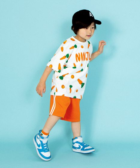 キッズフード総柄Tシャツ[商品：PNK24SS-001] - PUNYUS Online Store