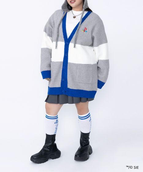 Playstationロングニットカーディガン[商品：PNPS25AW-018] - PUNYUS