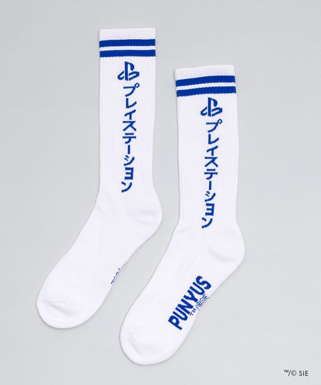 playstation ps5 プレステ ノベルティ ソックス 靴下 中国 Playstationラインロゴソックス[商品：PNPS25AW-019] - PUNYUS Online