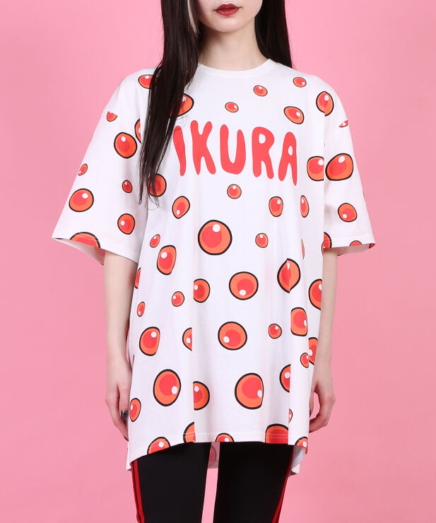 フード総柄tシャツ Ikura Okura Katsu 商品 Pn15aw 0 5r Punyus Online Store 公式通販