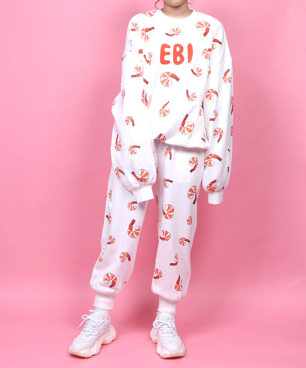 フード総柄スウェットパンツ Ebi Xiaolonbao 商品 Pn17ss 022 4r Punyus Online Store 公式通販