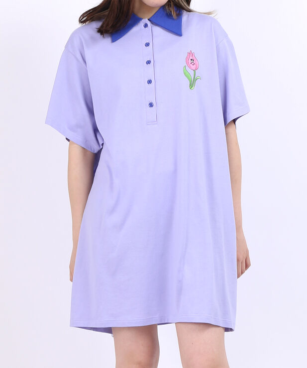 フレンズ刺繍ポロシャツワンピース 商品 Pn21ss 108 Punyus Online Store 公式通販