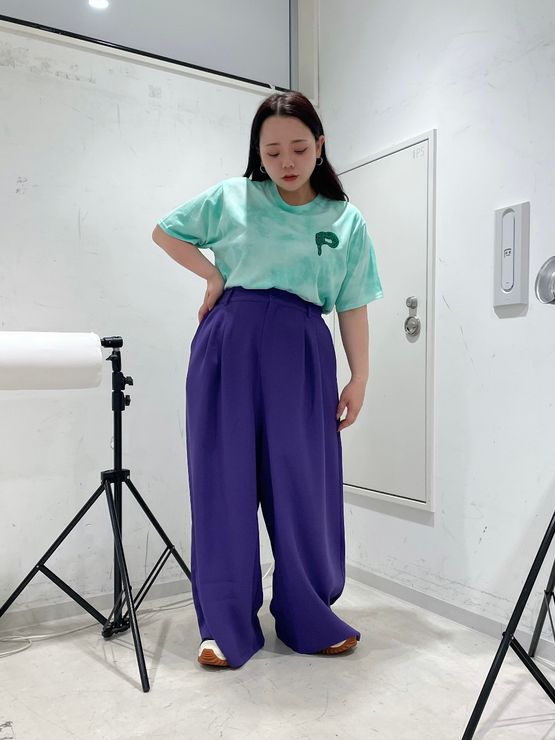 6(ROKU)＞GEORGETTE HIGH WAIST PANTS/パンツ 