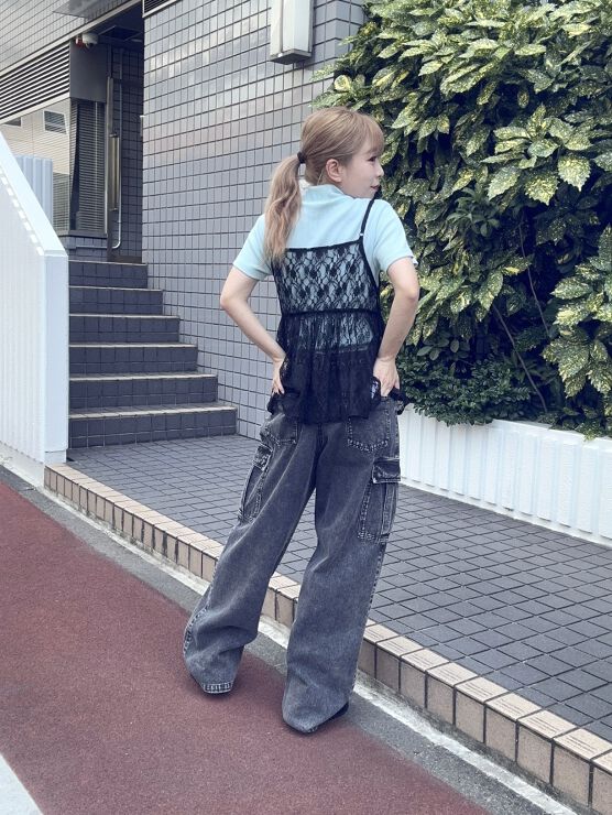TEN 受注生産限定 デニムパンツ サイズ3 渡辺直美 YOPPY Indigo little sunny bite - 渡辺直美 ten 10 yoppy コラボ デニム