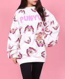 新品 プニュズ スウェット PUNYUS トレーナー 直美ちゃん 総柄 スエット NIPPON総柄スウェット[商品：PN20SS-050R] - PUNYUS Online